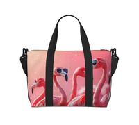 VOSERY Bolsa de viaje, gafas de sol de flamenco, bolso de fin de semana, bolso de mano para mujer, accesorios de viaje, bolsa de deporte, bolsa de gimnasio para hombre, bolsa de pijama, bolsa de