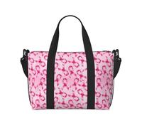 Vosery Bolsa de viaje para fin de semana, bolsa de mano para mujeres y hombres, concienciación sobre el cáncer de mama, bolsa de equipaje para gimnasio, bolsa de equipaje para artículos personales