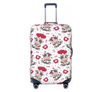 VOSERY Caring Cow - Funda de equipaje lavable para equipaje de 45 a 81 cm, Negro , small