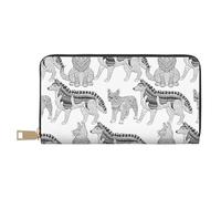 VOSERY Cartera de piel para mujer, billetera plegable para múltiples tarjetas, pastor alemán n.º 1001, cartera larga