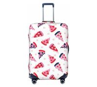 VOSERY Cute Love Pizza - Funda lavable para equipaje de 45,7 a 81,28 cm, Negro , extra-large