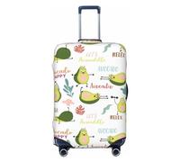 VOSERY Funda para equipaje de viaje, lavable Happy Avocado, para equipaje de 18 a 32 pulgadas, Negro, Medium