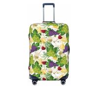 VOSERY Funda para equipaje de viaje - Paloma de vino, lavable, protector de maleta, apto para equipaje de 45,7 a 81,28 cm, Negro , medium