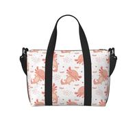 VOSERY Kawaii Axolotl Bolsa de Viaje Linda Bolsa de Fin de Semana de Dibujos Animados para Mujer Bolsa de Viaje Bolsa de Deporte Bolsa de Gimnasia Hombre Bolsa de Noche Bolsa de Equipaje Personal