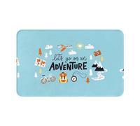 VOSERY Let's Go on an Adventure - Alfombra de baño de 30 x 20 pulgadas, suave, absorbente, antideslizante, lavable a máquina, alfombra de ducha para baño