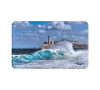 VOSERY Lighthouse in Havana - Alfombra de baño de 30 x 20 pulgadas, suave, absorbente, antideslizante, lavable a máquina, alfombra de ducha para baño