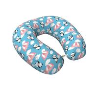 VOSERY Panda Flying in The Sky - Almohada de viaje de espuma viscoelástica para el cuello, cómoda almohada de viaje en forma de U, almohada de cuello de viaje para dormir, viajes en avión, coche