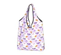 VOSERY Pi Day Happy - Bolsas de compras reutilizables para comestibles, bolsa plegable con asas, Negro, 2 PCS