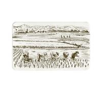 VOSERY Rice Harvest - Alfombra de baño de 30 x 20 pulgadas, suave, absorbente, antideslizante, lavable a máquina, alfombra de ducha para baño