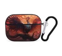 VOSERY Sunset Blossoms Phoenix Perch compatible con Airpods Pro, bonita funda compatible con Airpods Pro 2, funda de PC compatible con Airpods Pro de 2ª generación con llavero