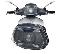 Voseto Moto Faro Faros LED Para Motocicleta Con Luz DRL Tipo Ojo Diablo Para Para Vespa Para Sprint 150 Para Sprint150 2017 2018 2019 2020 2021 2022 2023 2024 Faros Delanteros