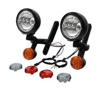 Voseto Moto Faro Para Electra Para Street Para Glide Para FLHX Para Road King 97-13 Soporte Carcasa Luz Antiniebla Auxiliar Para Faro LED Señal Giro Motocicleta Faros Delanteros(C color)