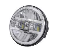 Voseto Moto Faro Proyector Faros LED Universal Para Motocicleta 5,75/7 Pulgadas 90 W Para Touring Para Softail Para Heritage Para Street Glide Para Road King Faros Delanteros(5.75 inch Silver)
