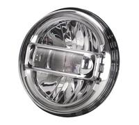 Voseto Moto Faro Proyector Faros LED Universal Para Motocicleta 5,75/7 Pulgadas 90 W Para Touring Para Softail Para Heritage Para Street Glide Para Road King Faros Delanteros(7 inch Silver)