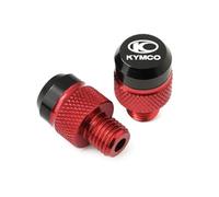 Voskooe Tornillo de espejo retrovisor modificado Para KYM@&CO Xciting 250 300 500 DOWNTOWN 125 350 AK550 Accesorios CNC Para Moto, Tapones Para Espejos, Tornillos Y Cubiertas M10*1.25(Red)