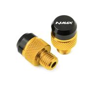 Voskooe Tornillo de espejo retrovisor modificado Para NMAX N-MAX 155 NMAX125 NMAX155 MAX, Accesorios Para Motocicleta, Tapones, Tornillos Y Cubiertas De Aluminio CNC M10 X 1,25 Para Espejos(Yellow)