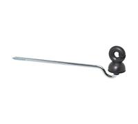 VOSS.farming 10x Anillo aislador con Separador para Hilo, Cinta, Cable para Pastor eléctrico, con Tornillo para Madera, Largo 220mm