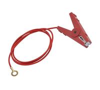 VOSS.farming Cable de conexión para Valla con Pinza de cocodrilo, 100 cm, Color Rojo