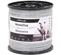 VOSS.farming Hilo y Alambre Conductor 1000m, Transparente, para cercos Largos y difíciles, Valla para ovejas, Cabras