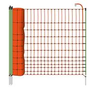 VOSS.farming Red para Aves, Rollo de 50m de Longitud y 112cm de Altura, 15 Postes con Punta Sencilla y Kit de reparación, Naranja