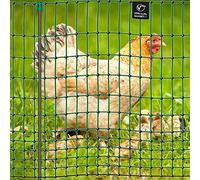 VOSS.farming Red para gallinas “farmNET”, Rollo de 50m de Longitud y 112cm de Altura, 16 Postes con Punta Doble y Kit de reparación, Verde, no electrificable