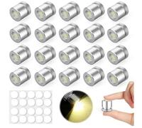 VOSSOT 20 unidades de mini globos LED, luces LED blancas cálidas, miniluces para manualidades, adecuadas para decorar casas de muñecas, cumpleaños y fiestas de Navidad