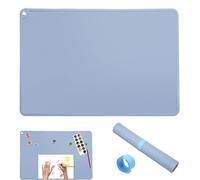VOSSOT Base de Silicona para Pintar para Niños, 60 X 40cm, con Clip de Absorción MagnétTica, Manualidades Lavable, Alfombrilla de Silicona, Manualidades Escritorio, Mantel Individual Antideslizante