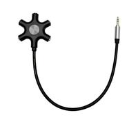 VOSSOT Divisor de audio, divisor de 5 conectores multi auriculares, 3,5 mm a 5 conectores hembra