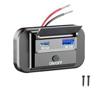 VOSSOT Enchufe PD USB 12 V-24 V tipo C para autocaravana, con tapa, 12 V, doble USB, enchufe de carga rápida con interruptor de encendido/apagado para coche, autobús, camión, barco