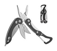 VOSSOT Multiherramienta de alicates 9 en 1, Alicates Multiusos, Navaja Multiusos de Acero Inoxidable con Alicates Sierras Destornillador Lima Herramienta Multifuncional Plegable de Acero Inoxidable