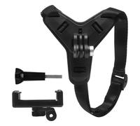 VOSSOT Soporte para mentón para Casco de Moto con Clip para móvil, Montaje Ajustable Compatible con y cámaras Deportivas, Ideal para grabaciones Vlog