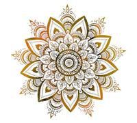 VOSSOT tatuaje de pared mandala, gran etiqueta de la pared mandala para el dormitorio, oro boho flor etiqueta de la pared, mural de pared estilo boho pasillo decoración de la pared de yoga