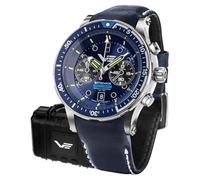 Vostok Chistopol Batiscafos Reloj Cronógrafo de Buceo, Miyota 6S21, Acero Inoxidable 316L, Azul, 49,7 mm, Resistente al Agua 300 m