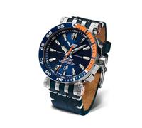 Vostok Chistopol NH35-575A715 con correa de piel, correa de silicona (azul) y destornillador XL DryBox
