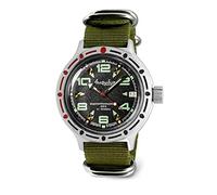 VOSTOK El | clásico anfibio automático automático de cuerda automática reloj de pulsera de buzo ruso | WR 200 m | Amphibia 420334 | Moda | Negocios | Relojes casuales para hombre, forro polar verde con licencia oficial de star wars silent one crew., Diver