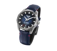 Vostok Europe 125A748 Rocket N1 Reloj automático para hombre de acero inoxidable con correa de cuero azul