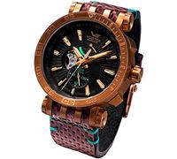 Vostok Europe 575O540 - Reloj analógico automático para Hombre con Correa de Piel, marrón, Vintage