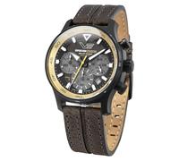 Vostok Europe Expedition South Pole VR42-592C763 - Reloj de pulsera para hombre, cronógrafo, color marrón/negro, Negro , Moderno
