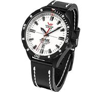 VOSTOK Europe Reloj analógico automático para Hombre con Correa de Piel NH35-320C680, Negro, Correa