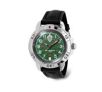 Vostok Komandirskie 431950 Border Troops - Reloj de pulsera mecánico de cuerda manual | Correa de cuero B®, Militar
