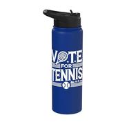 Vota por el tenis - Divertido jugador de tenis electoral de EE. UU Stainless Steel Insulated Water Bottle