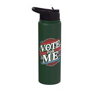 Vota por mí Fiesta electoral divertida Stainless Steel Insulated Water Bottle