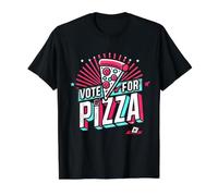 Vota por Pizza Funny US Election Political Camiseta gráfica económica, Hombre, Negro, M