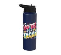 Vota por Tacos Funny US Election Political Taco Stainless Steel Insulated Water Bottle