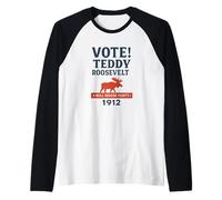 Votar Campaña del Partido Teddy Roosevelt Bull Moose Camiseta Manga Raglan