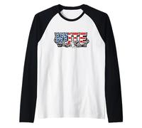Votar Rompiendo Cadenas Democracia Patriótica Derecho al Voto Camiseta Manga Raglan