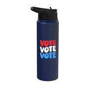 Votar Votar Votar Conciencia del voto Derechos del votante Retro Groovy Stainless Steel Insulated Water Bottle