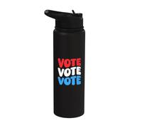 Votar Votar Votar Conciencia del voto Derechos del votante Retro Groovy Stainless Steel Insulated Water Bottle