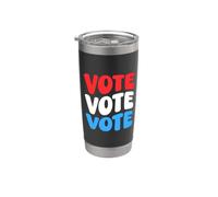 Votar Votar Votar Conciencia del voto Derechos del votante Retro Groovy Vaso térmico de acero inoxidable de doble pared