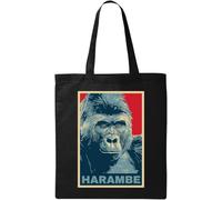 Vote Harambe Funny Meme Pop Art Poster - Bolsa de algodón ecológico natural, color negro, Black, Talla única